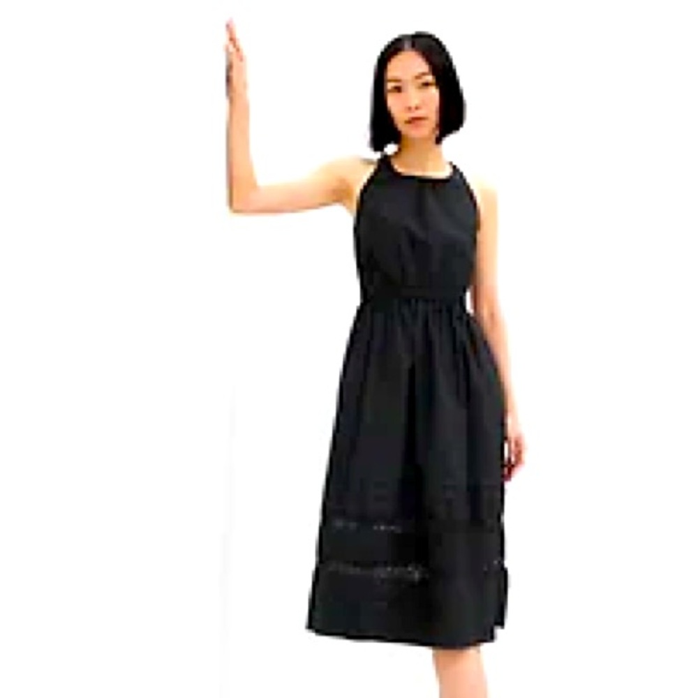 *NWT* GAP Lace Criss-Back Midi Dress- M Tall- Black
